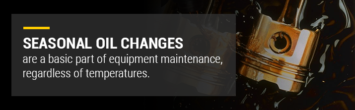 equipment oil changes